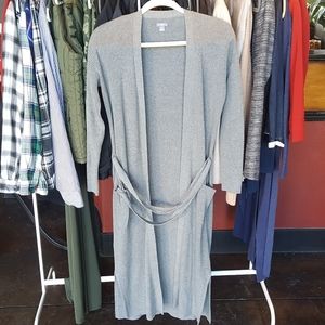 Aerie Belted Cardigan Duster | Size Small | Gray